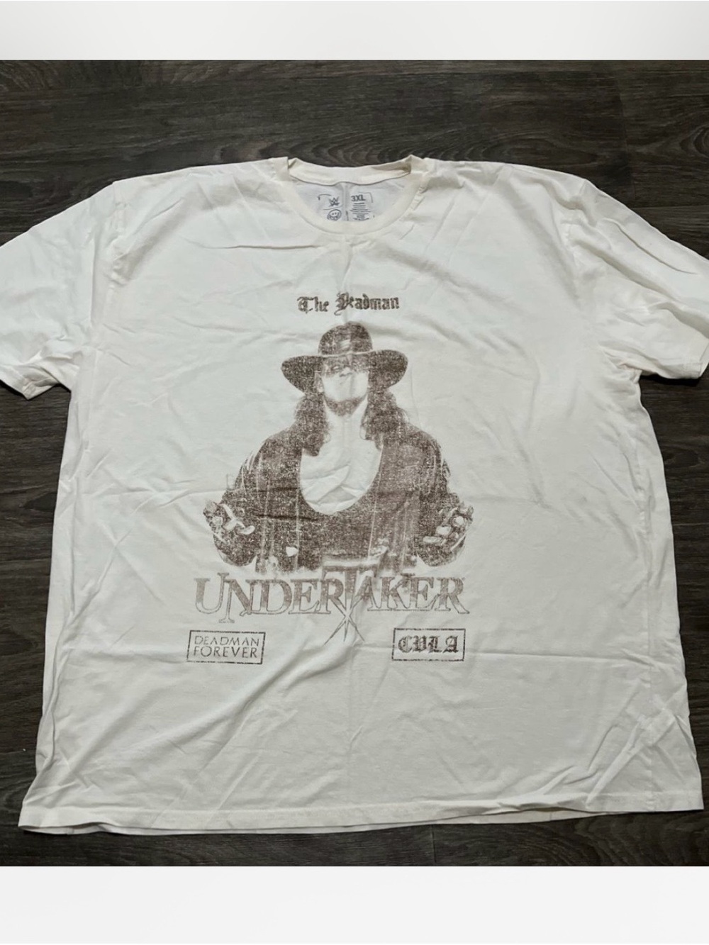 WWE undertaker CVLA Cream Short Sleeve Graphic Tee
